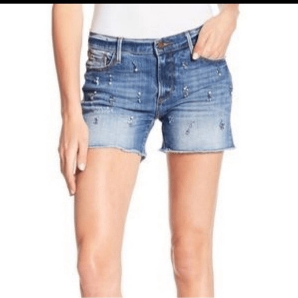 Driftwood Connie Embellished Denim Shorts sz 28 - Picture 1 of 5